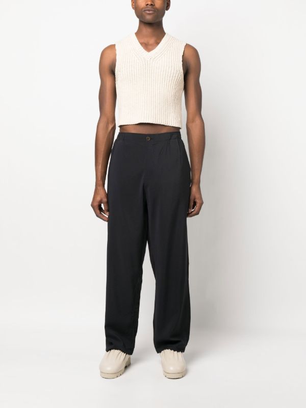 OUR LEGACY Black Luft Straight Leg Trousers | Browns Loose Fit Pants