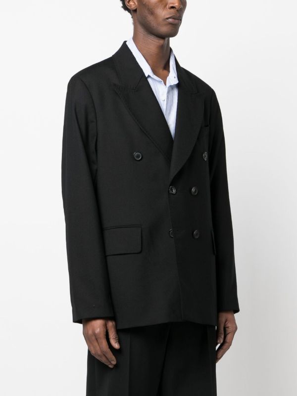 OUR LEGACY Black Unconstructed Double-Breasted Blazer | Browns Blazers