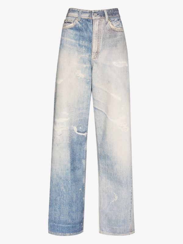 OUR LEGACY Blue Full Cut distressed jeans | Browns Straight-Leg Jeans