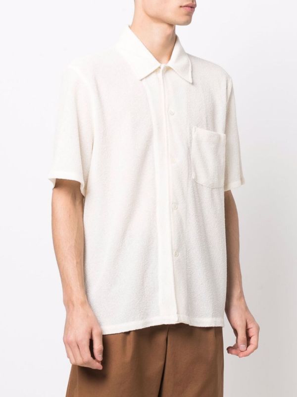 OUR LEGACY White Short-Sleeve Textured Shirt | Browns Shirts