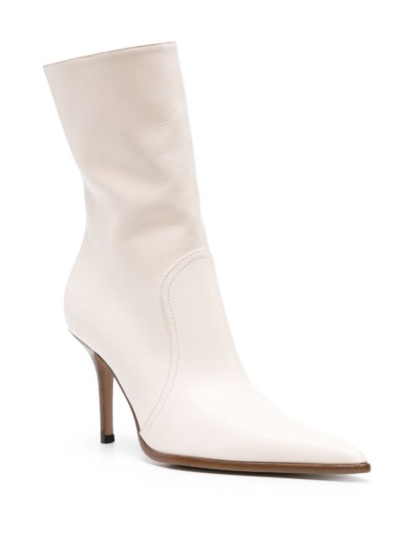 Paris Texas Neutral Ashley 95 Leather Ankle Boots | Browns Boots