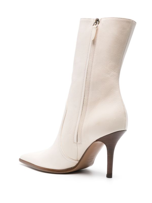 Paris Texas Neutral Ashley 95 Leather Ankle Boots | Browns Boots