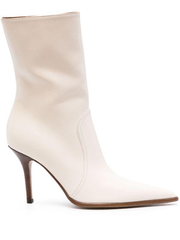 Paris Texas neutral Ashley 95 leather ankle boots | Browns Boots