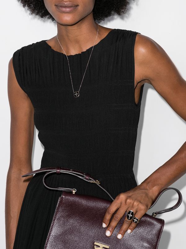 Pascale Monvoisin 9K Rose Gold Bowie Diamond Cross Necklace | Browns Fine Necklaces