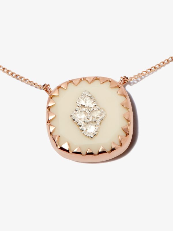 Pascale Monvoisin 9K Rose Gold Pierrot No.2 Diamond Necklace | Browns Fine Necklaces