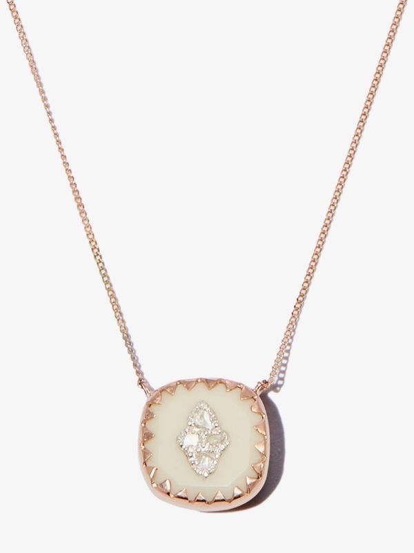 Pascale Monvoisin 9K rose gold Pierrot No.2 diamond necklace | Browns Fine Necklaces