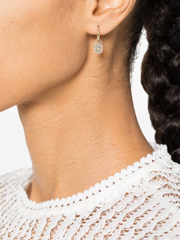 Pascale Monvoisin 9K Yellow Gold Aquamarine And Diamond Single Earring | Browns Fine Earrings