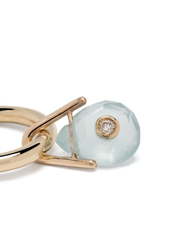Pascale Monvoisin 9K Yellow Gold Aquamarine And Diamond Single Earring | Browns Fine Earrings