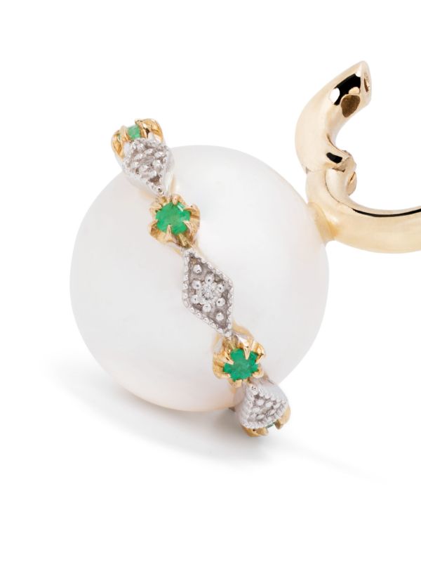 Pascale Monvoisin 9K Yellow Gold Chelsea N°4 Pearl And Diamond Earring | Browns Fine Earrings