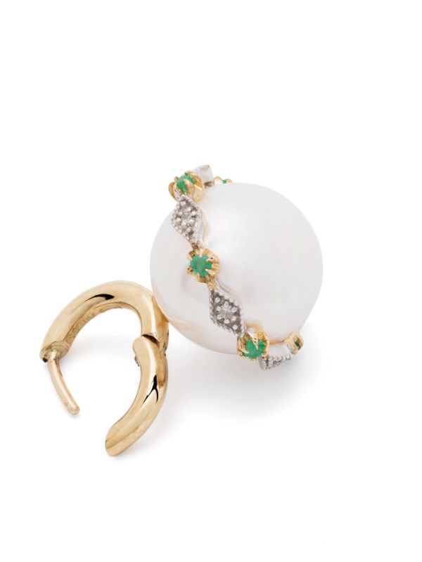 Pascale Monvoisin 9K Yellow Gold Chelsea N°4 Pearl And Diamond Earring | Browns Fine Earrings