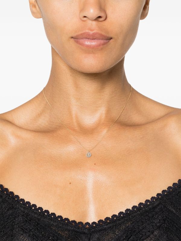 Pascale Monvoisin 9K Yellow Gold Orso Aquamarine And Diamond Necklace | Browns Fine Necklaces