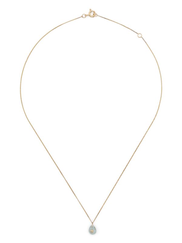 Pascale Monvoisin 9K Yellow Gold Orso Aquamarine And Diamond Necklace | Browns Fine Necklaces