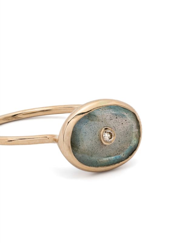Pascale Monvoisin 9K Yellow Gold Orso Labradorite Ring | Browns Fine Rings