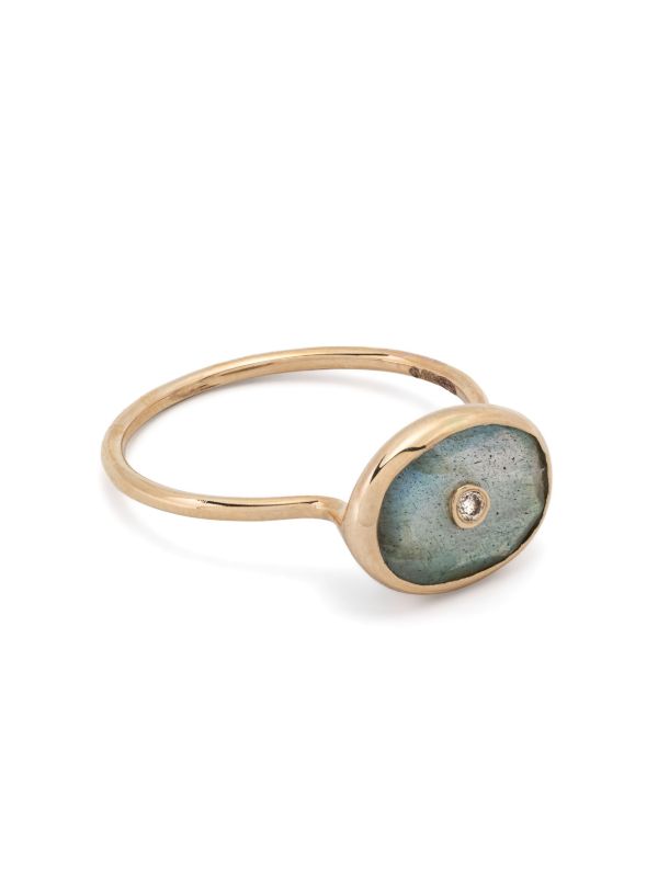 Pascale Monvoisin 9K Yellow Gold Orso Labradorite Ring | Browns Fine Rings