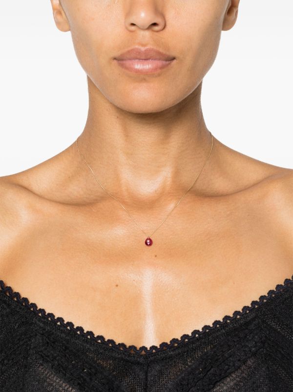 Pascale Monvoisin 9K Yellow Gold Orso Ruby And Diamond Necklace | Browns Fine Earrings