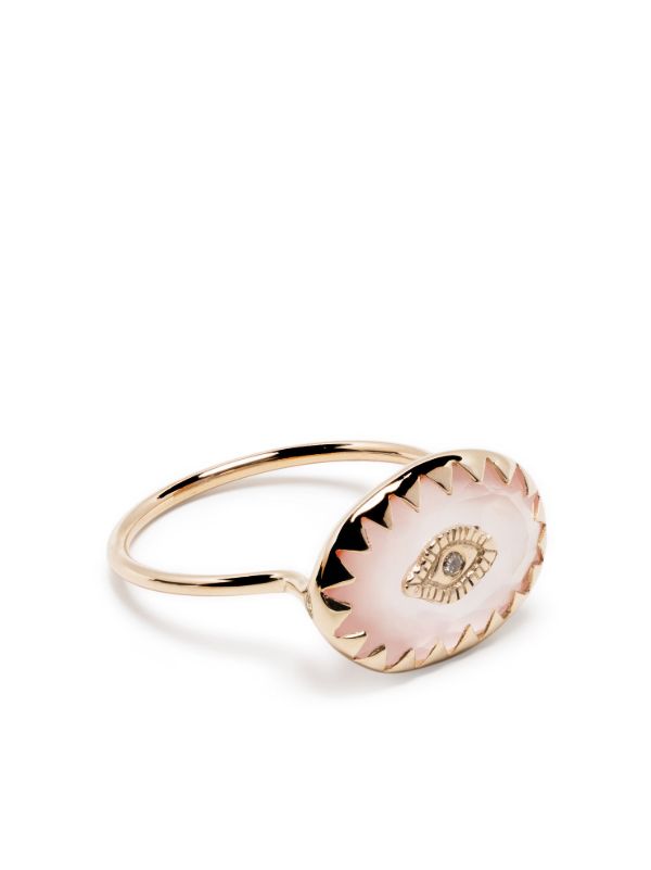 Pascale Monvoisin 9K yellow gold Souad quartz and diamond ring | Browns Fine Rings