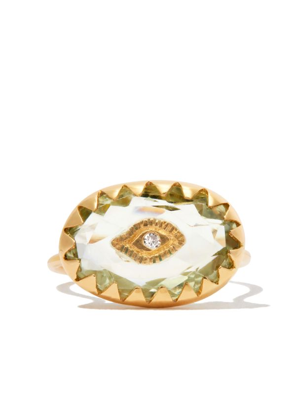 Pascale Monvoisin 9K Yellow Gold Squad Amethyst Diamond Ring | Browns Fine Rings