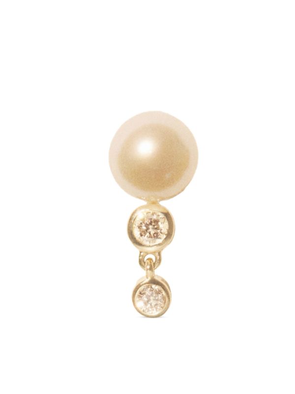 Pascale Monvoisin 9K Yellow Pearl Gold Earrings | Browns Earrings