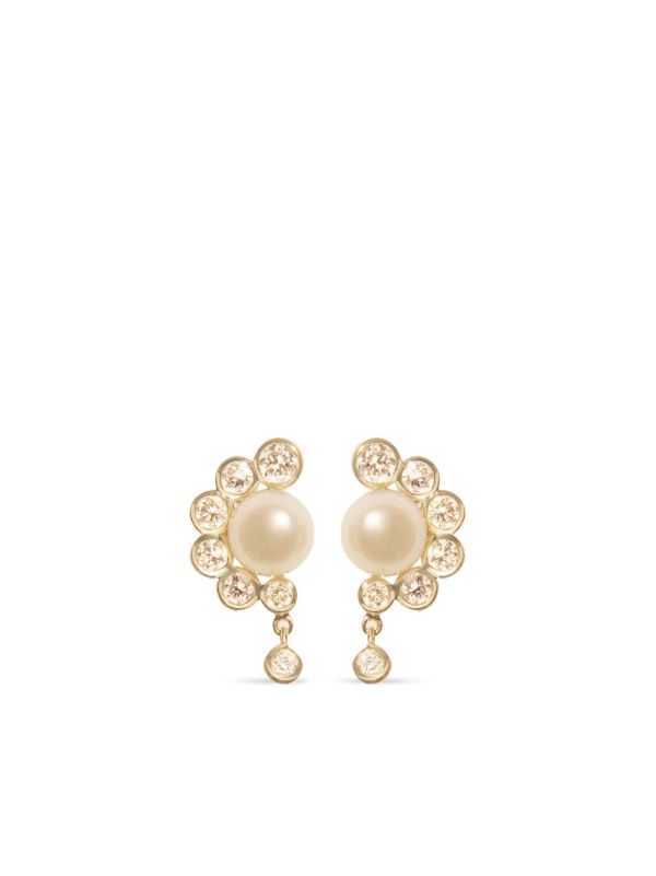 Pascale Monvoisin 9K Yellow Pearl Gold Earrings | Browns Earrings