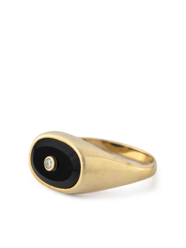 Pascale Monvoisin Gold Onyx And Diamond Ring | Browns Rings