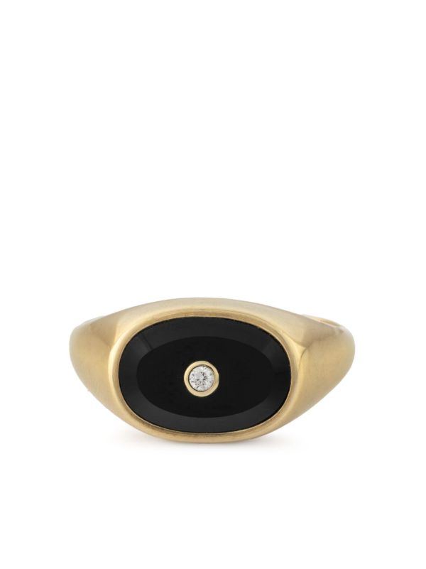 Pascale Monvoisin Gold Onyx And Diamond Ring | Browns Rings