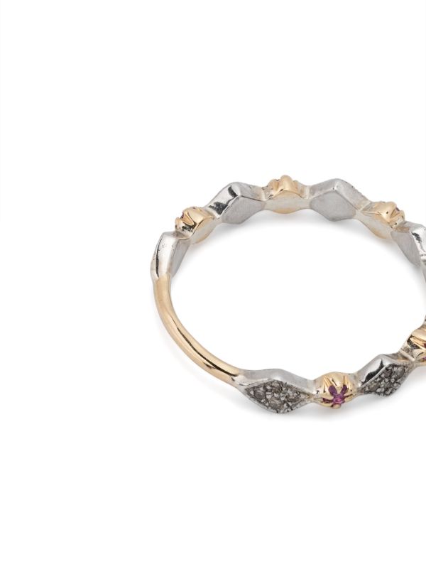 Pascale Monvoisin Gold Plated Sterling Silver Ava No. 1 Sapphire And Diamond Ring | Browns Fine Rings