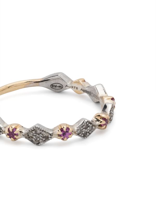 Pascale Monvoisin Gold Plated Sterling Silver Ava No. 1 Sapphire And Diamond Ring | Browns Fine Rings