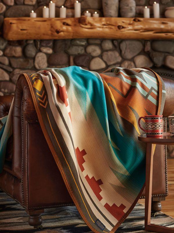 Pendleton X Nike Orange N7 Seven Generations Blanket | Browns Blankets & Throws