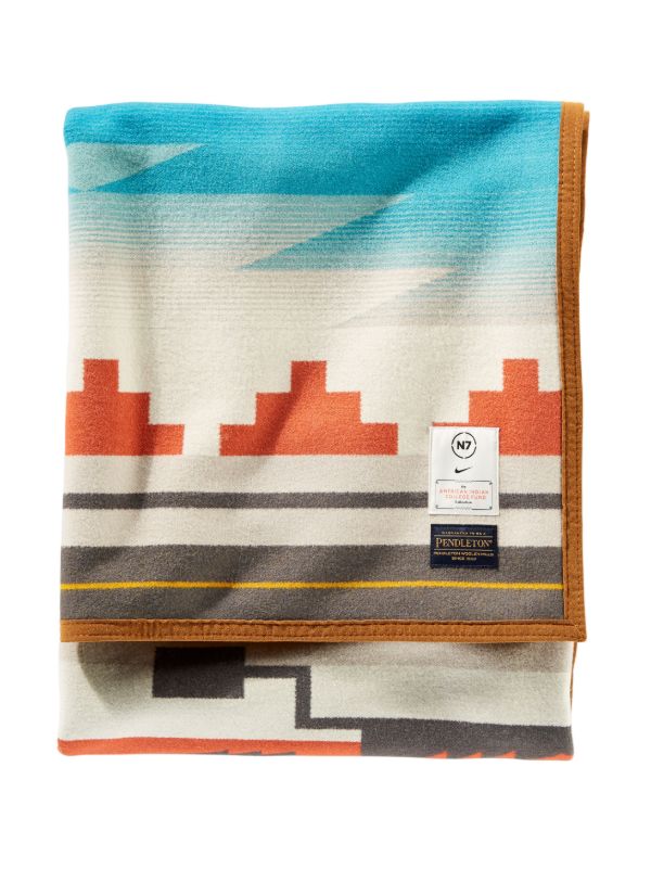 Pendleton x Nike orange N7 Seven Generations blanket | Browns Blankets & Throws