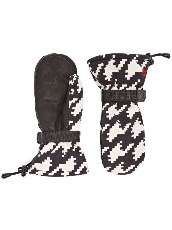 Perfect Moment Black Davos Houndstooth Print Gloves | Browns Gloves