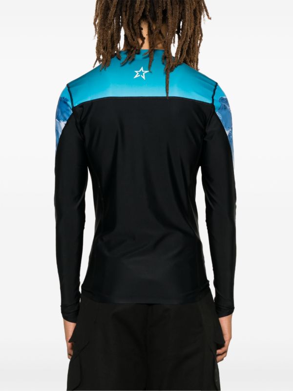 Perfect Moment Blue Landscape-Print Top | Browns Performance T-Shirts & Vests