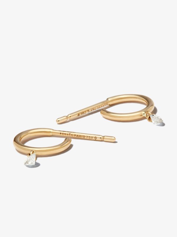 Persée 18K Yellow Gold Diamond Hoop Earrings | Browns Fine Earrings