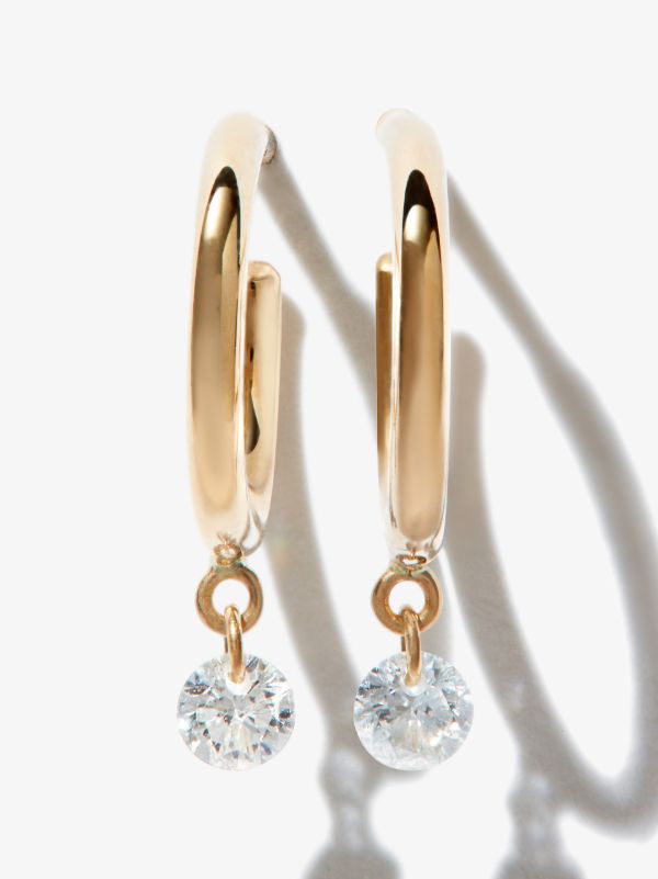 Persée 18K Yellow Gold Diamond Hoop Earrings | Browns Fine Earrings