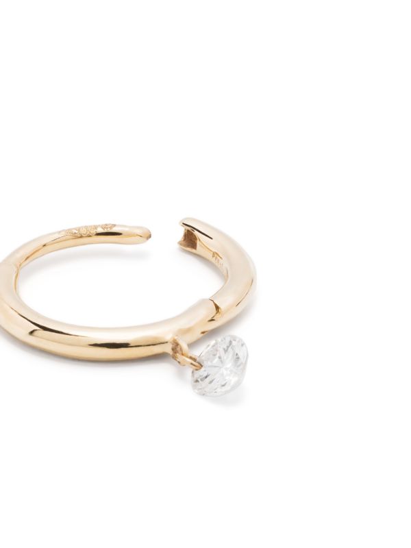 Persée 18K Yellow Gold Drop Hoop Earring | Browns Fine Earrings