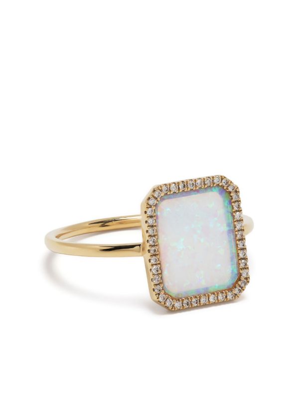 Persée 18K yellow gold opal and diamond ring | Browns Fine Rings