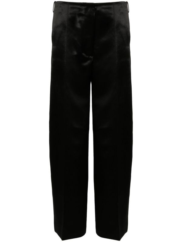 Peter Do Black Wide-Leg Satin Trousers | Browns Wide-Leg Pants