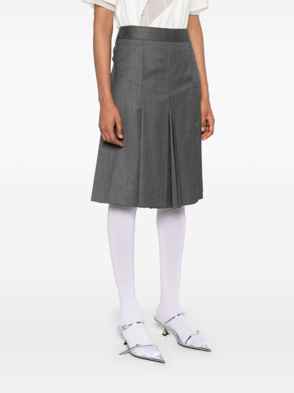 Peter Do Grey Wide-Leg Layered Shorts | Browns Knee-Length Shorts