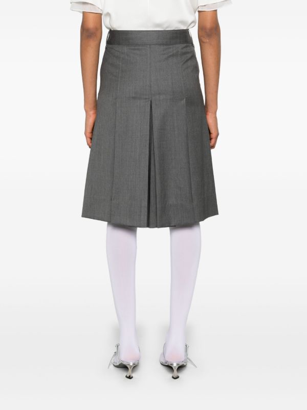 Peter Do Grey Wide-Leg Layered Shorts | Browns Knee-Length Shorts