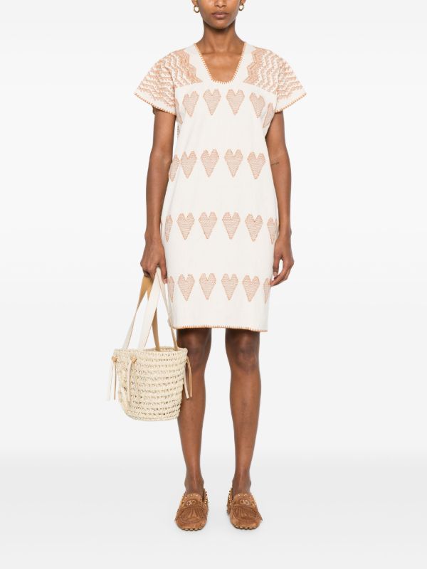 Pippa Holt Heart-detail Mini Dress | Browns Day Dresses