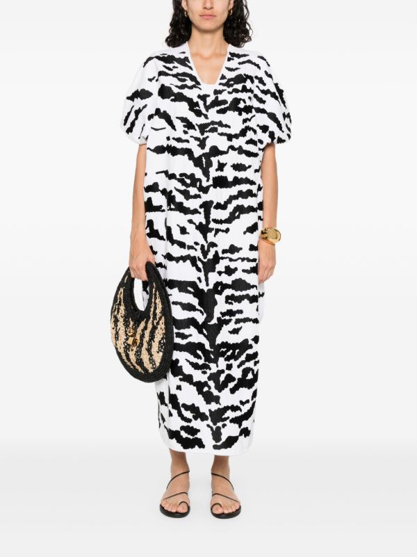 Pippa Holt Zebra-print Midi Dress | Browns Day Dresses