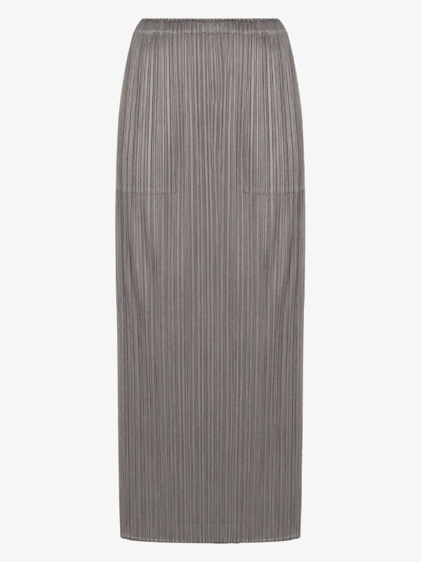 Pleats Please Issey Miyake Basics plissé midi skirt | Browns Pleated Skirts