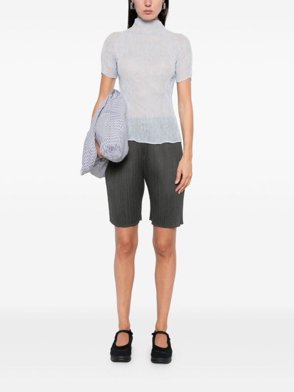Pleats Please Issey Miyake Elasticated-waist Pleated Shorts | Browns Short & Mini Shorts
