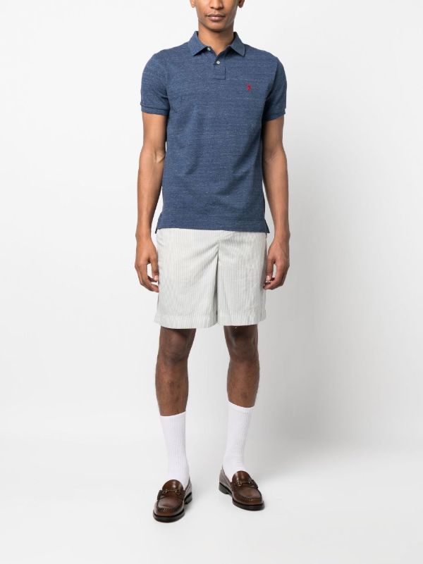 Polo Ralph Lauren Blue Pony Cotton Polo Shirt | Browns Polo Shirts