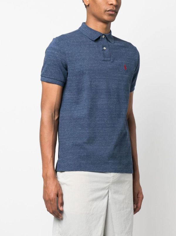 Polo Ralph Lauren Blue Pony Cotton Polo Shirt | Browns Polo Shirts
