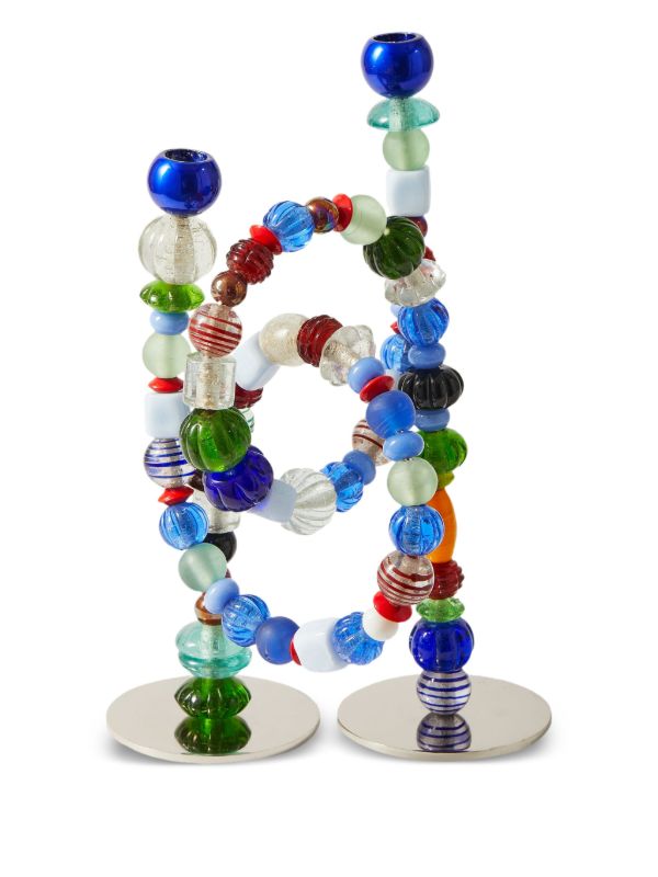 POLSPOTTEN Beads candle holder (38cm x 33cm) | Browns Candle Holders