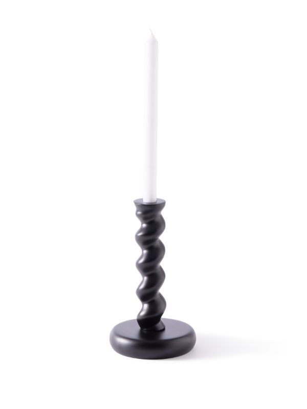 POLSPOTTEN Black Twister Candle Holder | Browns Candle Holders