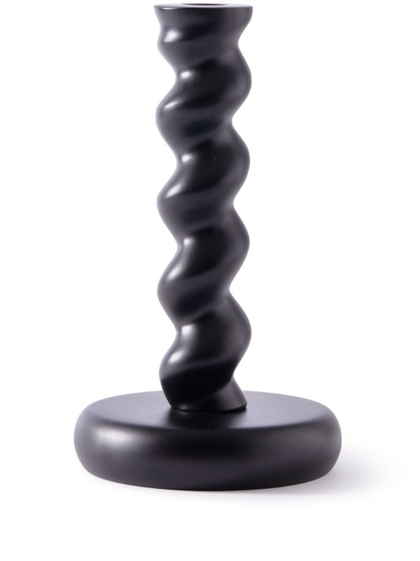 POLSPOTTEN Black Twister Candle Holder | Browns Candle Holders