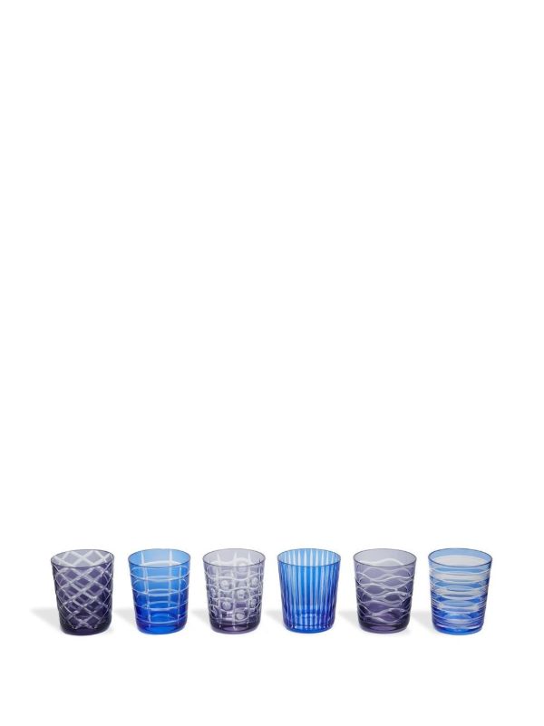 POLSPOTTEN Blue Cobalt Mix Tumblers Set | Browns Glassware