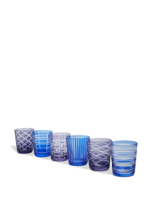 POLSPOTTEN Blue Cobalt Mix Tumblers Set | Browns Glassware
