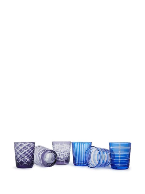 POLSPOTTEN Blue Cobalt Mix Tumblers Set | Browns Glassware